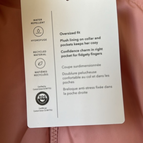 Athleta Girl (Oversized fit) Cozy Cloud Down Jacket, Size XXL/16 Aphrodite Pink - Picture 2 of 5